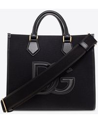 Dolce & Gabbana - Dg Logo Canvas Tote Bag - Lyst