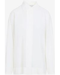 Carven - Asymmetrical-Collar Long-Sleeved Shirt - Lyst