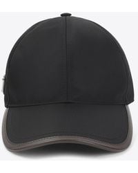 Prada - Triangle Logo Baseball Cap - Lyst