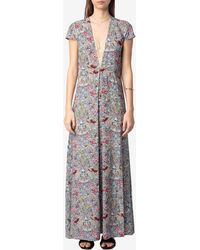 Zadig & Voltaire - Ravish Floral Print Maxi Dress - Lyst