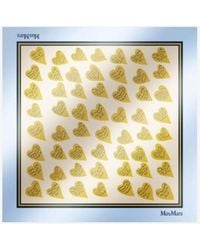 Max Mara - All-Over Hearts Print Silk Scarf - Lyst