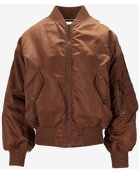 Saint Laurent - Zip-Up Padded Bomber Jacket - Lyst