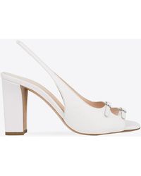 Andrea Wazen - Carol 85 Leather Slingback Sandals - Lyst