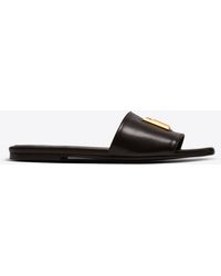 Balmain - Dafne Pb Logo Flat Mules - Lyst