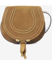 Chloé - Small Marcie Saddle Suede Crossbody Bag - Lyst