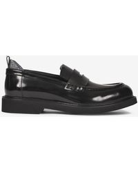 Etro - Shiny Leather Penny Loafers - Lyst