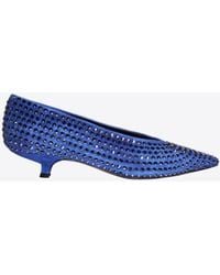 LA ROSE - Crystal Embellished Pumps - Lyst