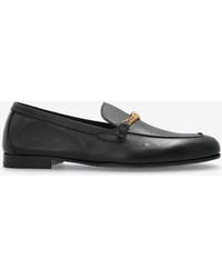 Versace - Medusa Chain Leather Loafers - Lyst