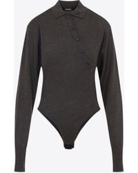 Jacquemus - Tordu Wool Polo Bodysuit - Lyst