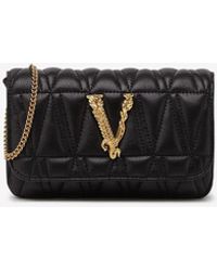Versace - Mini Virtus Quilted Leather Shoulder Bag - Lyst