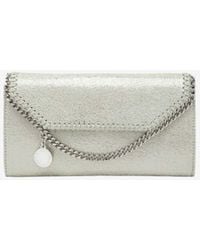 Stella McCartney - Falabella Semi-Gloss Faux Leather Clutch Bag - Lyst