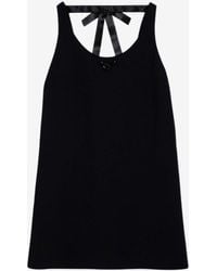 Prada - Triangle-Logo Mini Dress - Lyst