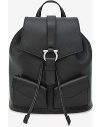 Ferragamo - Gancini Calf Leather Backpack - Lyst