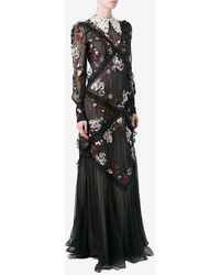 Erdem - Floral Tulle Long Dress - Lyst
