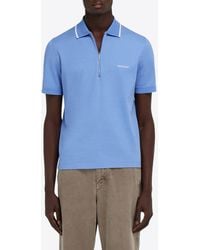 Ferragamo - Half-Zip Polo T-Shirt - Lyst