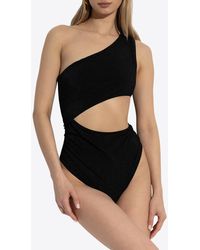 Balmain - One-Shoulder One-Piece Swimsuit With Cut-Out - Lyst