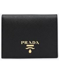 Prada - Small Saffiano Leather Wallet - Lyst