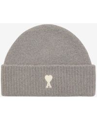 Ami Paris - Ami De Coeur Alpaca Knit Beanie - Lyst