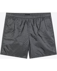 Prada - Logo-Plaque Swim Shorts - Lyst