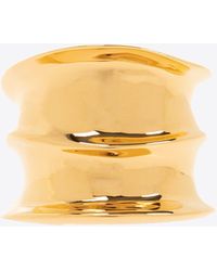 Saint Laurent - Organic Brass Ring - Lyst