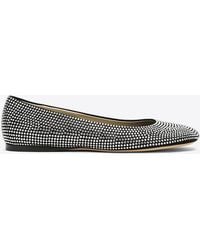 Loewe - Ballerina Toy Leather And Rhinestones Sandal - Lyst