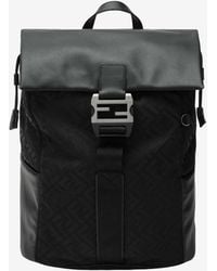 Fendi - Flux Leather Backpack - Lyst