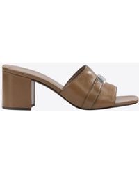 Tory Burch - Leelee 65 T-Lock Leather Mules - Lyst