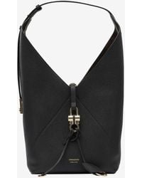Ferragamo - Medium V-Shaped Leather Hobo Bag - Lyst