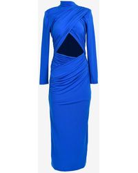 Misha Collection - Emelline Draped Midi Dress With Cut-Out Detail - Lyst