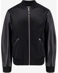 Givenchy - Cotton And Nylon Jacket With Leather Sleeves - Lyst