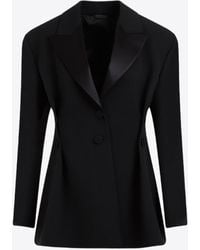 Givenchy - Elegant Virgin Wool Jacket With Peak Lapels For - Lyst