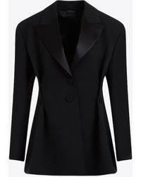 Givenchy - Tricotine Wool Tuxedo Blazer - Lyst