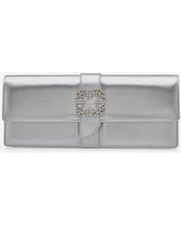 Manolo Blahnik - Caprilong Crystal Buckle Clutch - Lyst