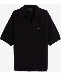 Represent - Textured Knit Polo T-Shirt - Lyst