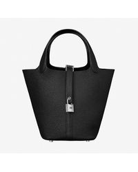 hermes black tote bolsa