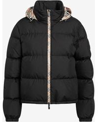 Burberry - Check-Trimmed Puffer Jacket - Lyst