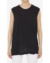 James Perse - Sleeveless Solid T-Shirt - Lyst