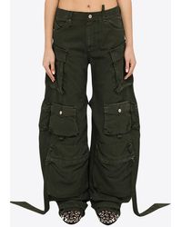 The Attico - Long Utility Pants With Cut-Outs - Lyst