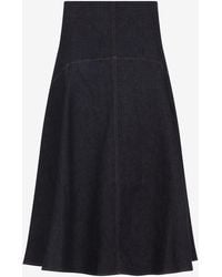 Jacquemus - Triangle De-Nimes Midi Skirt - Lyst