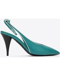 Miu Miu - 85 Nappa Leather Slingback Pumps - Lyst