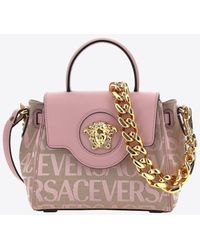 Versace - Small La Medusa Logo Jacquard Top Handle Bag - Lyst