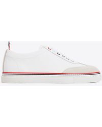 Thom Browne - Low-Top Leather Sneakers - Lyst