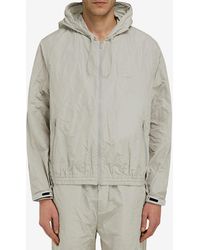 Ferragamo - Zip-Up Windbreaker Hooded Jacket - Lyst