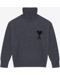Ami Paris - Ami De Coeur Turtleneck Sweater - Lyst