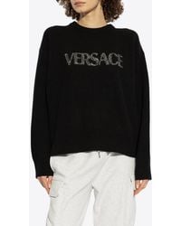 Versace - Cielo Stellato Logo Cashmere Knit Sweater - Lyst