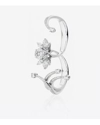 YEPREM - Mystical Garden Ring With 18-Karat Princess Cut Diamond - Lyst
