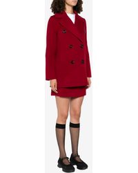 Max Mara - Caban Double-Breasted Wool Short Coat - Lyst