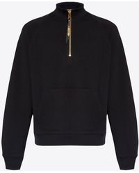 Moschino - Half-Zip High-Collar Sweatshirt - Lyst