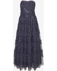 Needle & Thread - Dot Shimmer Strapless Maxi Dress - Lyst