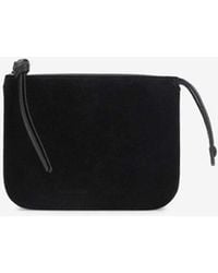 Phoebe Philo - Suede Pouch Bag With Embossed-Logo - Lyst